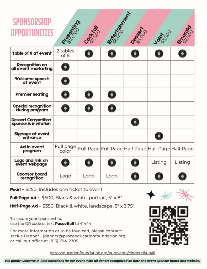 2026 Cinderella Ball Sponsorships Only